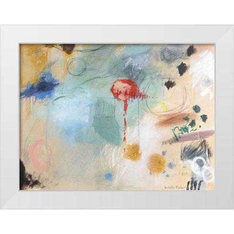 Red Light White Modern Wood Framed Art Print by Fischer, Kyoko