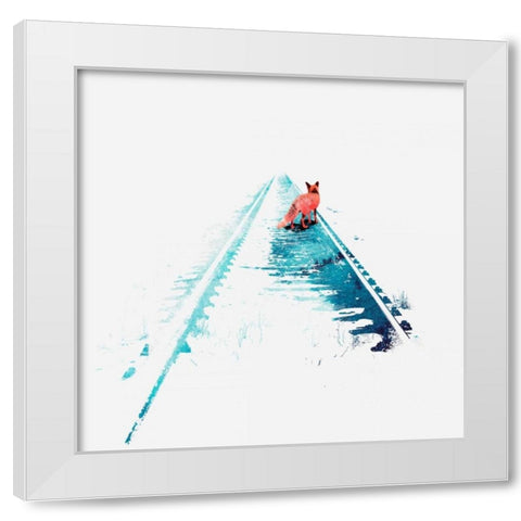 From Nowhere to Nowhere White Modern Wood Framed Art Print by Farkas, Robert