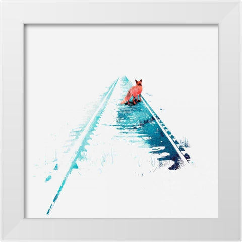 From Nowhere to Nowhere White Modern Wood Framed Art Print by Farkas, Robert