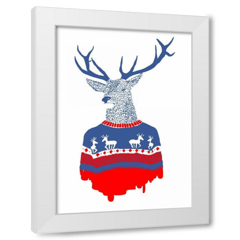 Ugly Winter Pullover White Modern Wood Framed Art Print by Farkas, Robert