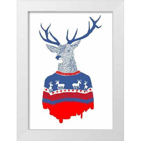 Ugly Winter Pullover White Modern Wood Framed Art Print by Farkas, Robert