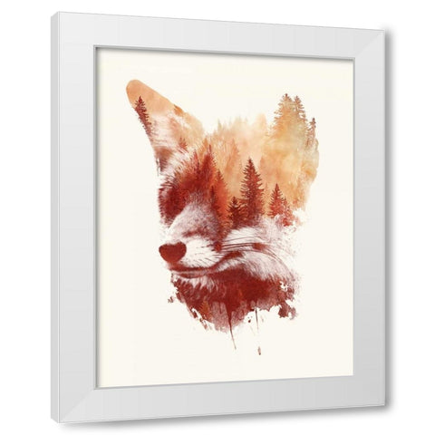 Blind Fox White Modern Wood Framed Art Print by Farkas, Robert