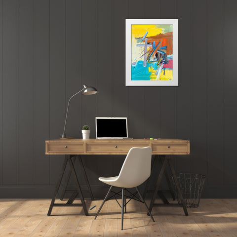 Autumn Sentimental White Modern Wood Framed Art Print by Fai, Fong