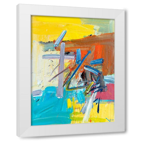 Autumn Sentimental White Modern Wood Framed Art Print by Fai, Fong