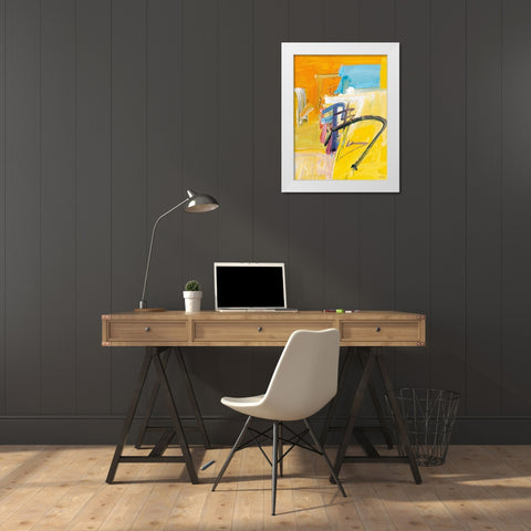Rhyme White Modern Wood Framed Art Print by Fai, Fong
