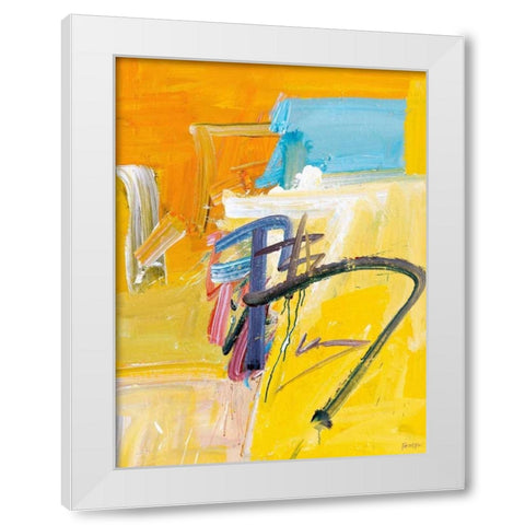 Rhyme White Modern Wood Framed Art Print by Fai, Fong