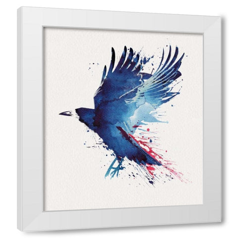 Bloody Crow White Modern Wood Framed Art Print by Farkas, Robert