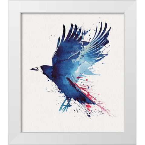 Bloody Crow White Modern Wood Framed Art Print by Farkas, Robert