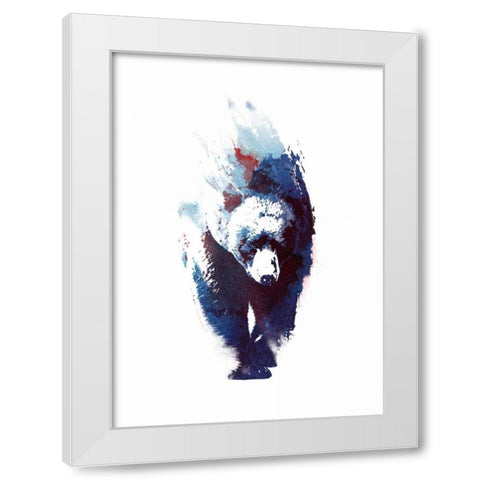 Death Run White Modern Wood Framed Art Print by Farkas, Robert