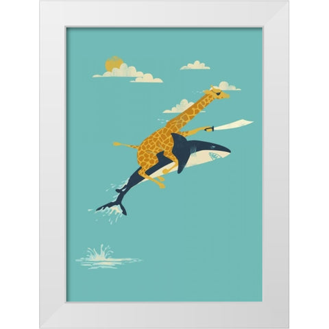 Onward White Modern Wood Framed Art Print by Fleck, Jay