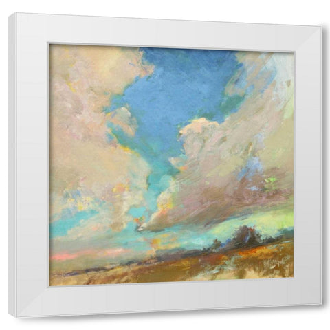 Clouds Got in My Way White Modern Wood Framed Art Print by Forst, Beth A.