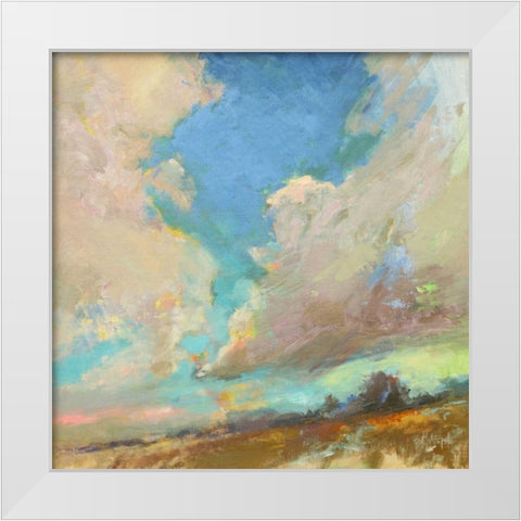 Clouds Got in My Way White Modern Wood Framed Art Print by Forst, Beth A.