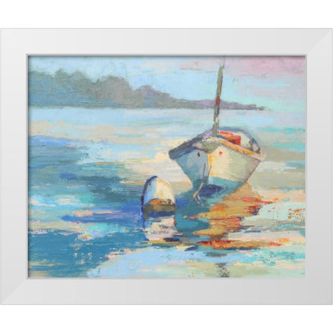 Monhegan Island Taxi White Modern Wood Framed Art Print by Forst, Beth A.