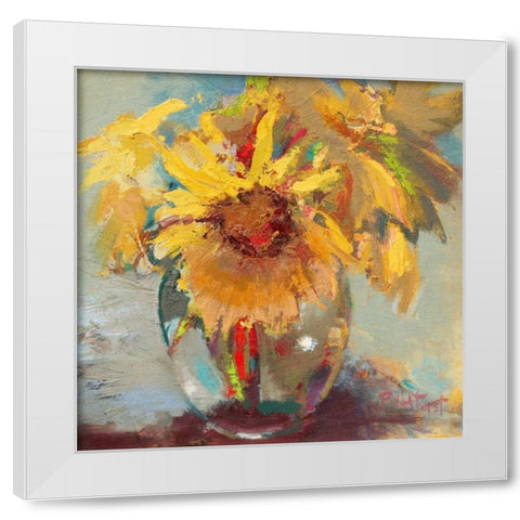 Water Globes Blossoms White Modern Wood Framed Art Print by Forst, Beth A.