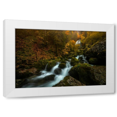 Resplendent Stream White Modern Wood Framed Art Print by Fossati, Enrico