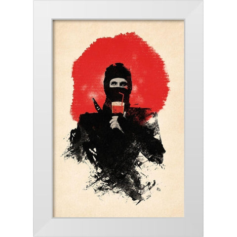 American Ninja White Modern Wood Framed Art Print by Farkas, Robert