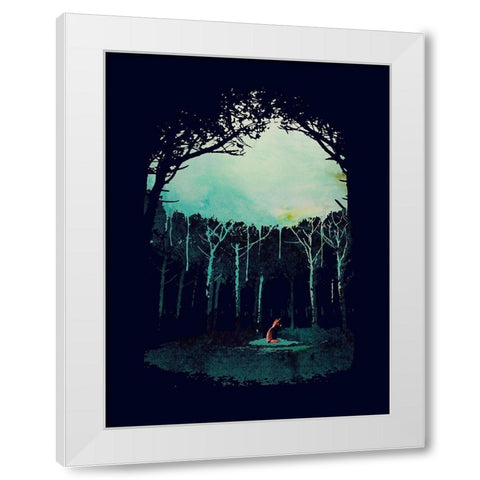 Deep In The Forest White Modern Wood Framed Art Print by Farkas, Robert