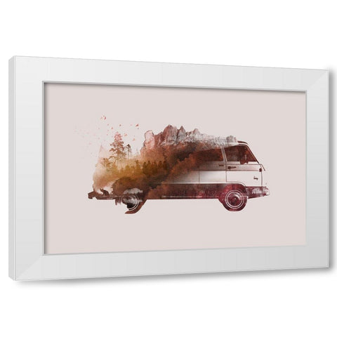 Drive Me Back Home No. 1 White Modern Wood Framed Art Print by Farkas, Robert
