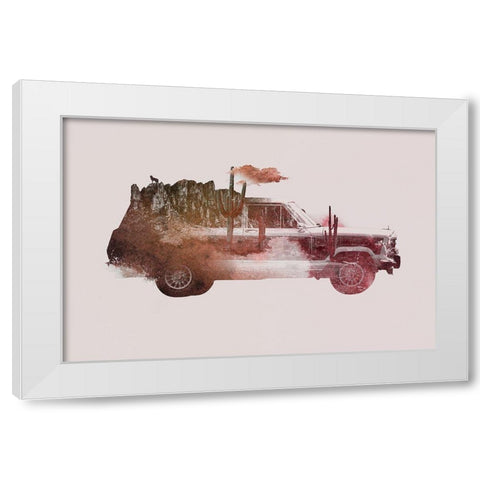 Drive Me Back Home No. 2 White Modern Wood Framed Art Print by Farkas, Robert