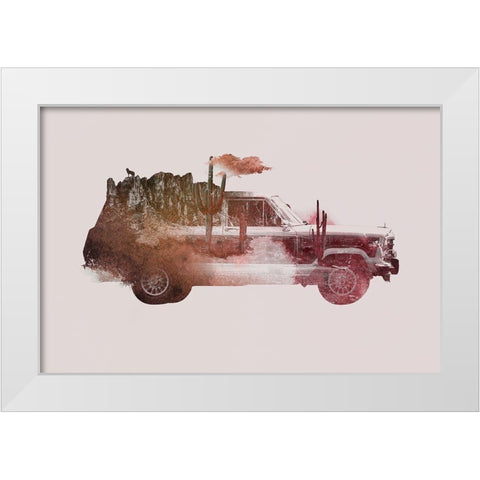 Drive Me Back Home No. 2 White Modern Wood Framed Art Print by Farkas, Robert