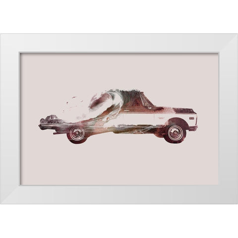 Drive Me Back Home No. 3 White Modern Wood Framed Art Print by Farkas, Robert