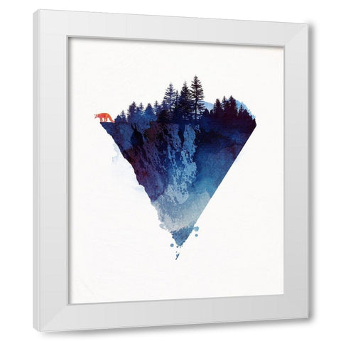 Near To The Edge White Modern Wood Framed Art Print by Farkas, Robert