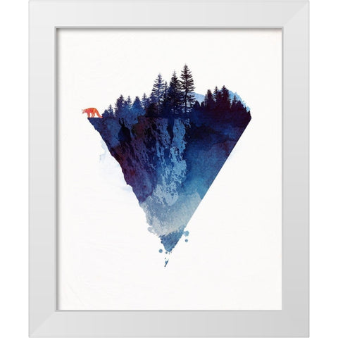 Near To The Edge White Modern Wood Framed Art Print by Farkas, Robert