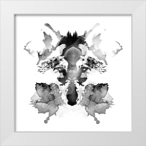 Rorscach White Modern Wood Framed Art Print by Farkas, Robert