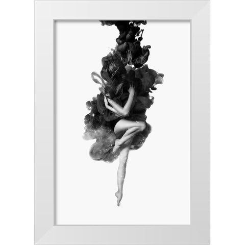 The Born of The Universe White Modern Wood Framed Art Print by Farkas, Robert