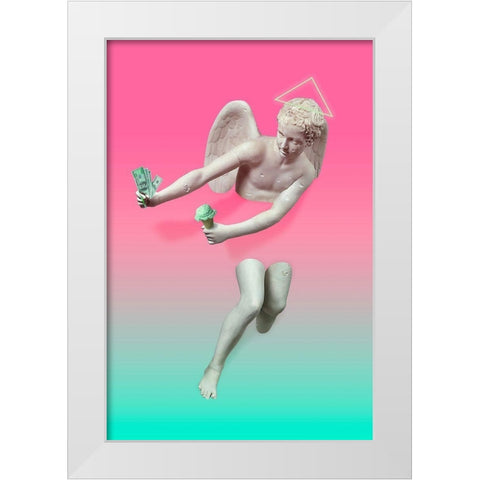 Money and Pistachio White Modern Wood Framed Art Print by Farkas, Robert