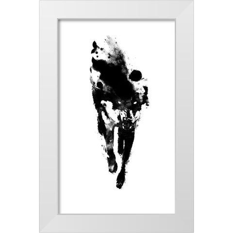 My Personal Demon White Modern Wood Framed Art Print by Farkas, Robert