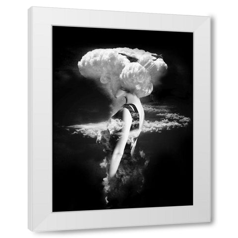 War Goddess White Modern Wood Framed Art Print by Farkas, Robert