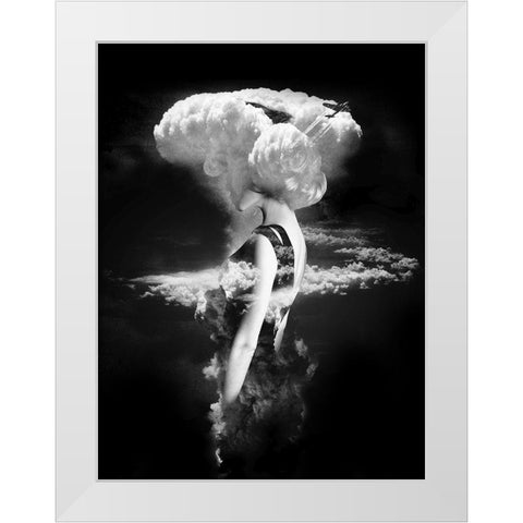 War Goddess White Modern Wood Framed Art Print by Farkas, Robert