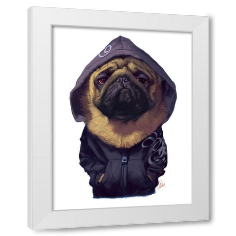 Homie White Modern Wood Framed Art Print by Fluharty, Thomas