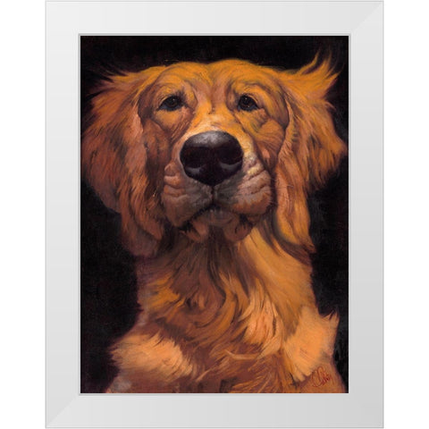 Golden White Modern Wood Framed Art Print by Fluharty, Thomas