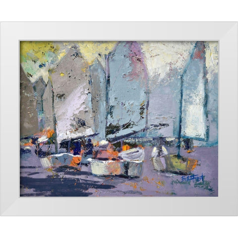Lemon Snickety White Modern Wood Framed Art Print by Forst, Beth A.