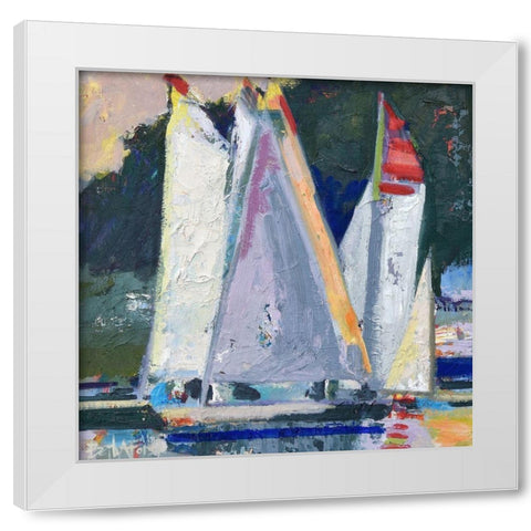 Waiting For Wind White Modern Wood Framed Art Print by Forst, Beth A.