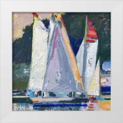 Waiting For Wind White Modern Wood Framed Art Print by Forst, Beth A.