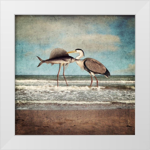 What Would I Do For Love White Modern Wood Framed Art Print by Flores, Paula Belle