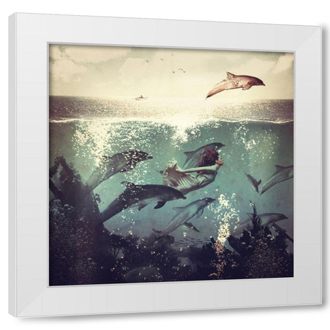 My Favorite Morning Race White Modern Wood Framed Art Print by Flores, Paula Belle