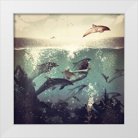 My Favorite Morning Race White Modern Wood Framed Art Print by Flores, Paula Belle