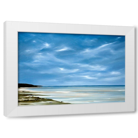 Outgoing Tide White Modern Wood Framed Art Print by Fleury, Rick