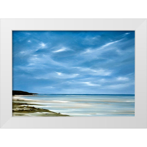 Outgoing Tide White Modern Wood Framed Art Print by Fleury, Rick