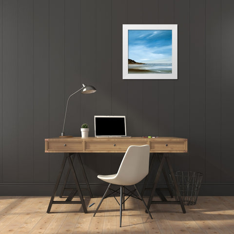 Respite White Modern Wood Framed Art Print by Fleury, Rick