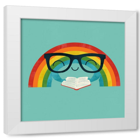 Brainbow White Modern Wood Framed Art Print by Fleck, Jay