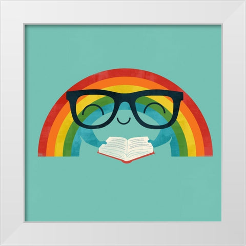 Brainbow White Modern Wood Framed Art Print by Fleck, Jay