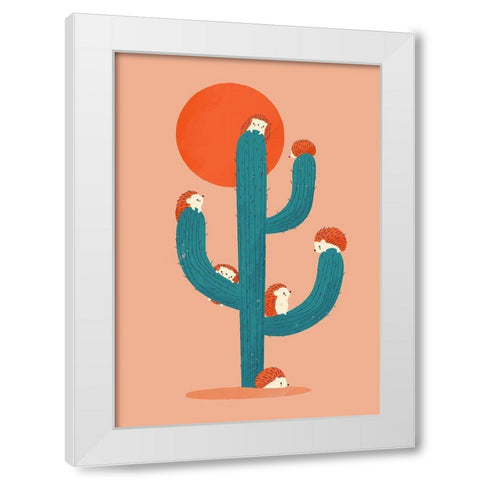 Prickly White Modern Wood Framed Art Print by Fleck, Jay