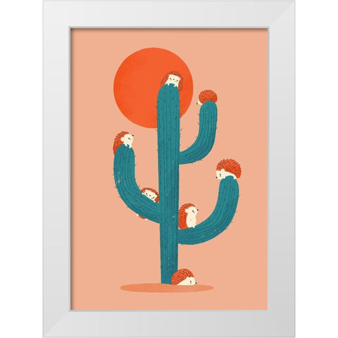 Prickly White Modern Wood Framed Art Print by Fleck, Jay