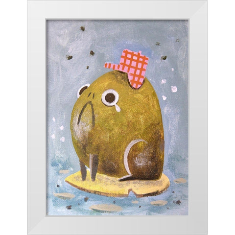 Gloomy Louie White Modern Wood Framed Art Print by Filiuta, Robert