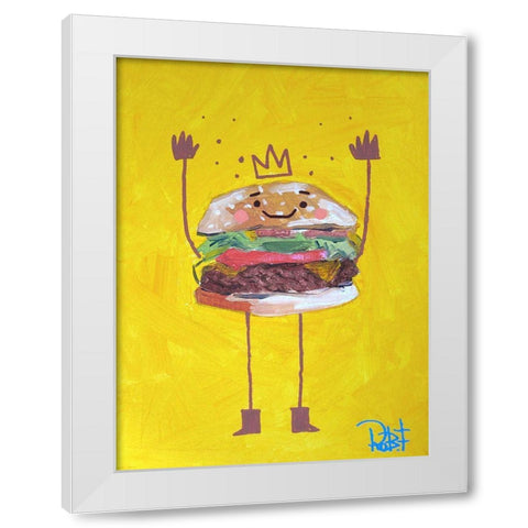 Happy Meal White Modern Wood Framed Art Print by Filiuta, Robert